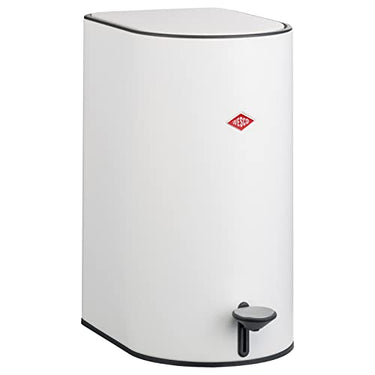 Wesco Step Boy waste bin, powder-coated high-quality sheet steel in matt white, 9 litre capacity - with foot pedal, 171 311-74 on sale